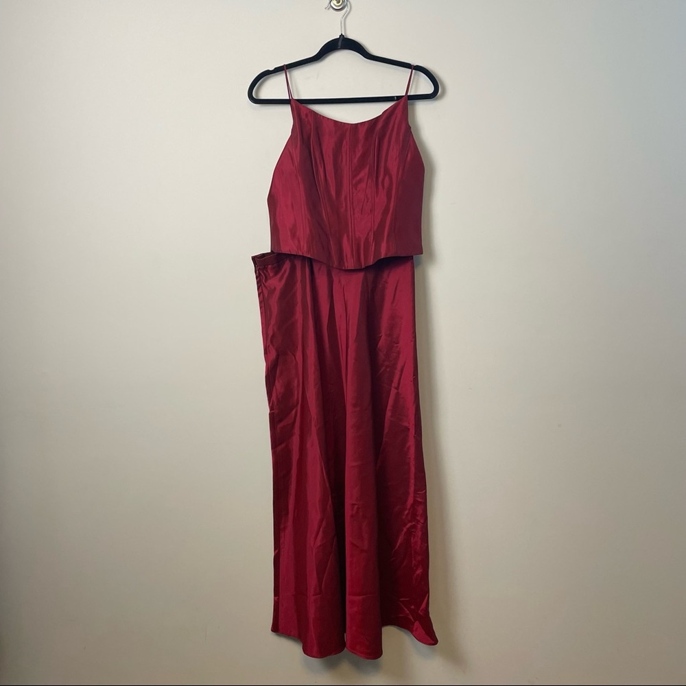 Vintage Y2K/90's Michaelangelo Crop Top and Skirt Set, Red, Size 12